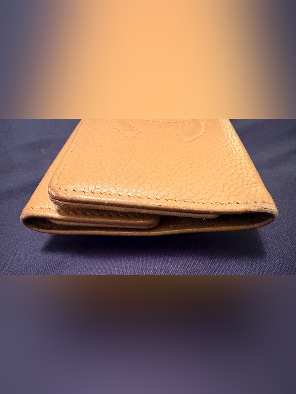 Vintage CHANEL Timeless CC Beige Caviar Leather 6 Key Case Card 8 Series - Picture 15 of 16